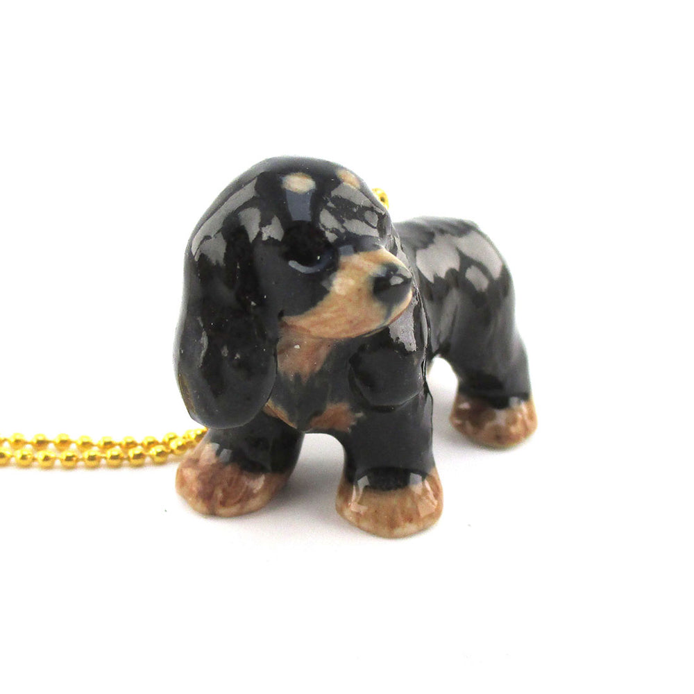 3D Cocker Spaniel Porcelain Pendant Necklace by DOTOLY