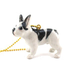 Black and White French Bulldog Pendant Necklace Handmade