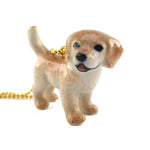 3D Adorable Golden Retriever Puppy Pendant Necklace Handmade