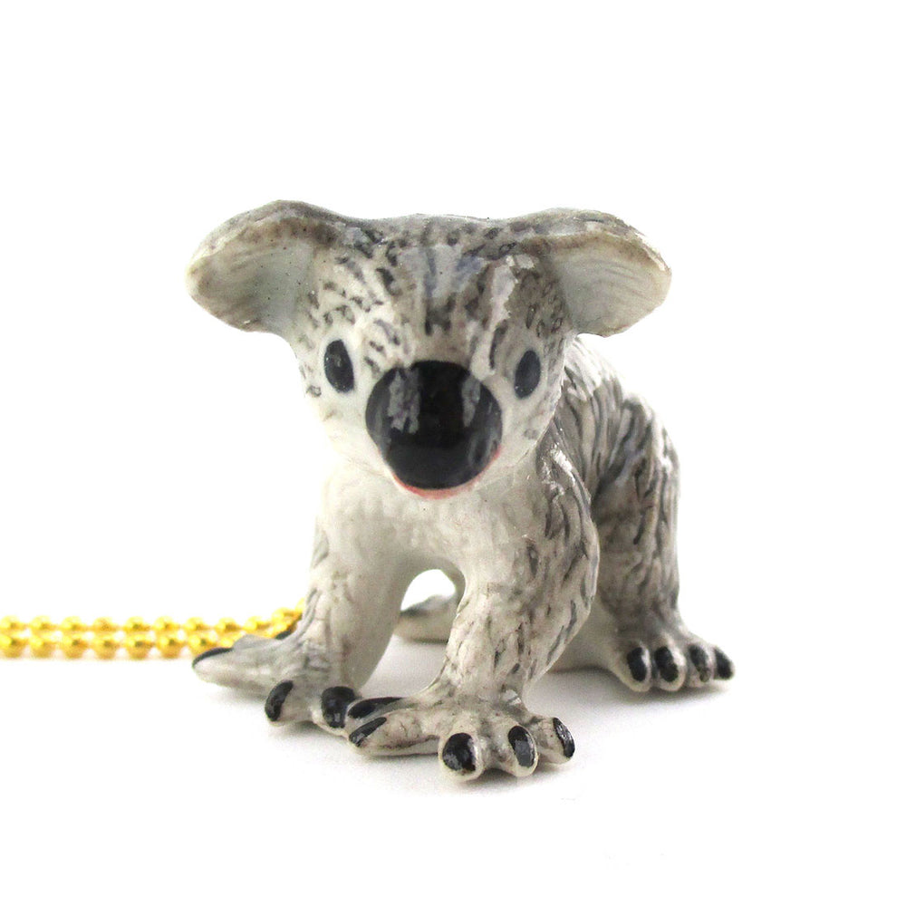 DOTOLY Handmade Porcelain Koala Bear Necklace Ceramic