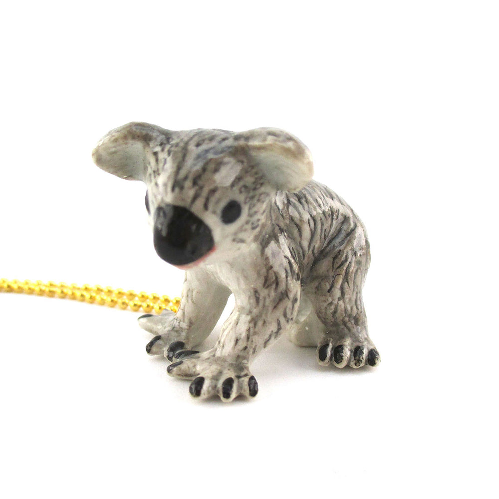 3D Porcelain Koala Bear Shaped Ceramic Pendant Necklace | DOTOLY