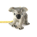 3D Porcelain Koala Bear Shaped Ceramic Pendant Necklace | DOTOLY