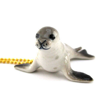 Little Monk Seal Shaped Pendant Necklace by DOTOLY