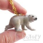3D Porcelain Polar Bear Shaped Ceramic Pendant Necklace | DOTOLY