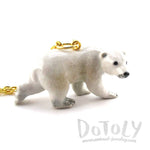 3D Porcelain Polar Bear Shaped Ceramic Pendant Necklace | DOTOLY