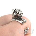 3D Pug Puppy Shaped Ring in Silver for Dog Lovers | SALE | DOTOLY