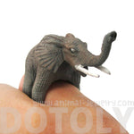 3D Realistic Elephant Figurine Shaped Animal Wrap Ring for Kids | US Size 3 to size 5 | DOTOLY