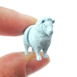 3D Realistic Sheep Shaped Two Part Front Back Stud Earrings in Blue | DOTOLY | DOTOLY