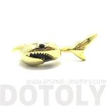 3D Shark Shaped Sea Animal Wrap Around Ring in Gold | DOTOLY | DOTOLY