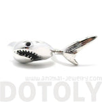 3D Shark Shaped Sea Animal Wrap Around Ring in Silver | DOTOLY | DOTOLY