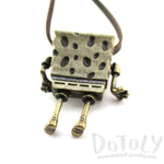 3D SpongeBob SquarePants Shaped Nickelodeon Pendant Necklace in Brass | DOTOLY | DOTOLY