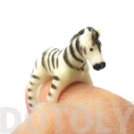 3D Zebra Horse Figurine Shaped Animal Wrap Ring for Kids | US Size 3 to size 6 | DOTOLY