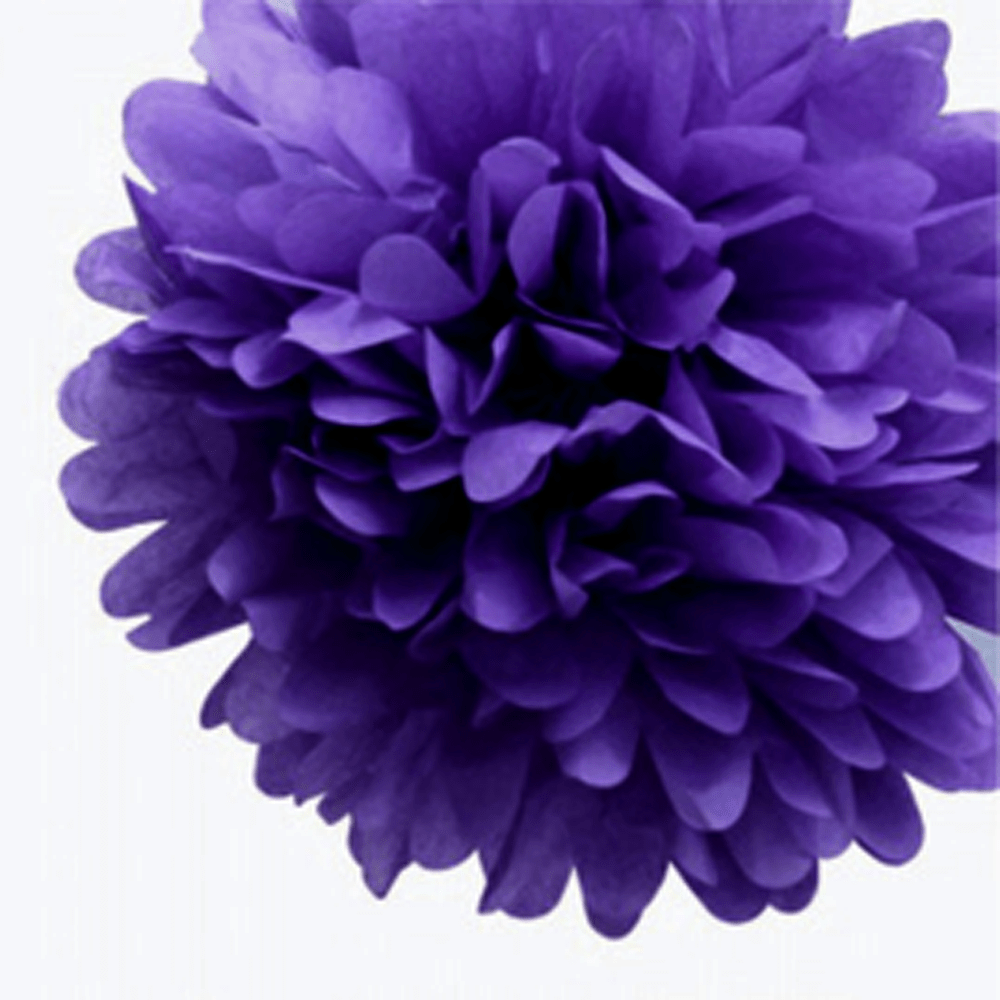 7 Mixed Large Sized Tissue Paper Pom Pom Ready To Ship Package | Shades of Purple | DOTOLY