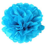 8 Tissue Paper Pom Pom Ready To Ship Package | Shades of Blue & Green | Wedding Party Decor | DOTOLY