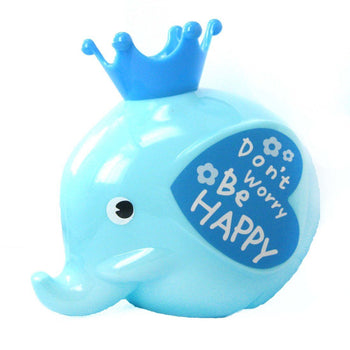 Adorable Elephant Shaped Money Box Piggy Coin Bank in Blue | DOTOLY | DOTOLY