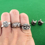 owl-inspired-animal-ring-and-stud-earring-4-piece-set