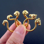 Spirit Animal Rings in the Shape of Flamingo Parrot and Horse in Gold