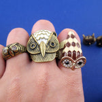 owl-shaped-animal-rings-and-stud-earrings-4-piece-set-in-brass-size-6