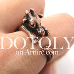 Baby Giraffe Animal Wrap Around Ring in Copper - Sizes 4 to 9 Available | DOTOLY