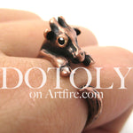 Baby Giraffe Animal Wrap Around Ring in Copper - Sizes 4 to 9 Available | DOTOLY