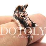 Zebra Horse Animal Wrap Around Ring in Copper - Sizes 4 to 9 Available | DOTOLY