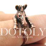 Zebra Horse Animal Wrap Around Ring in Copper - Sizes 4 to 9 Available | DOTOLY