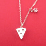 Swiss Cheese Wedge of Cheese Pendant Necklace in Gold or Silver