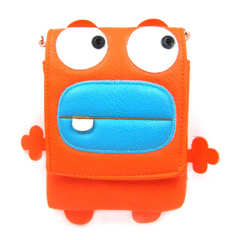 Toothy Monster Small Cross Body Shoulder Bag Purse in Orange | DOTOLY