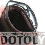 Adorable Teddy Bear Small Cross Body Shoulder Bag Purse in Black and Pink | DOTOLY
