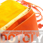 Toothy Monster Small Cross Body Shoulder Bag Purse in Orange | DOTOLY