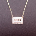 Cassette Mixed Tape Retro Friendship Pendant Necklace