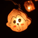 Monkey Animal Shaped Handmade Mulberry Paper String Light Lanterns | DOTOLY