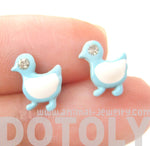 duck-bird-shaped-stud-earrings-in-blue-and-white-animal-jewelry