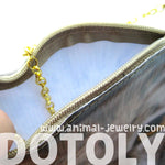 Grey Tabby Kitty Cat Head Shaped Vinyl Animal Themed Cross Shoulder Bag | DOTOLY | DOTOLY