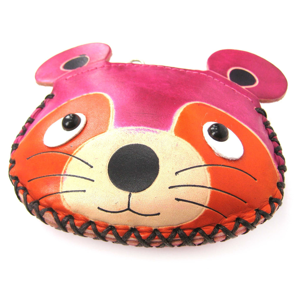 Mouse Animal Shaped Handmade Coin Purse with Key Split Ring Holder | DOTOLY