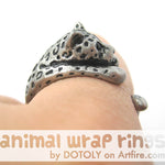 Leopard Jaguar Animal Wrap Around Ring in Silver - Sizes 4 to 9 Available | DOTOLY