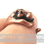 Hippo hippopotamus Animal Wrap Ring in Copper - Sizes 4 to 9 Available | DOTOLY