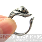 Hummingbird Bird Animal Wrap Around Ring in Silver - Sizes 4 to 9 Available | DOTOLY