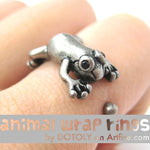 Leap Frog Realistic Animal Ring in Silver - Size 4 to 8.5 Available | DOTOLY
