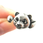 Small Panda Bear Animal Wrap Hug Ring in Silver - Size 4 to 8.5 Available | DOTOLY