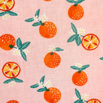 Pretty Orange Pink Clementine Fruity Print Reversible Tote Bags for Women