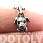 Puppy Dog Adorable Animal Charm Necklace in Silver | Animal Jewelry | DOTOLY