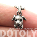 Puppy Dog Adorable Animal Charm Necklace in Silver | Animal Jewelry | DOTOLY