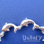 A Pod of Dolphins Shaped Charm Bracelet with Magnetic Clasp | DOTOLY