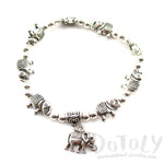 A Row Of Elephants Shaped Beaded Stretchy Bracelet | DOTOLY | DOTOLY