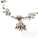 A Row Of Elephants Shaped Beaded Stretchy Bracelet | DOTOLY | DOTOLY