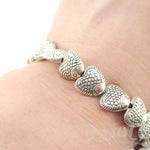 A Row Of Fish Shaped Beaded Stretchy Bracelet in Silver | DOTOLY | DOTOLY