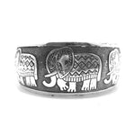 Abstract Elephant Shaped Bangle Cuff Bracelet in Silver | Animal Jewelry | DOTOLY