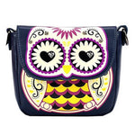 Abstract Owl Shaped Animal Themed Cross body Shoulder Bag for Women in Navy | DOTOLY