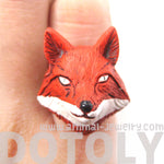 Adjustable Fox Head Shaped Handmade Porcelain Ceramic Animal Ring | DOTOLY | DOTOLY